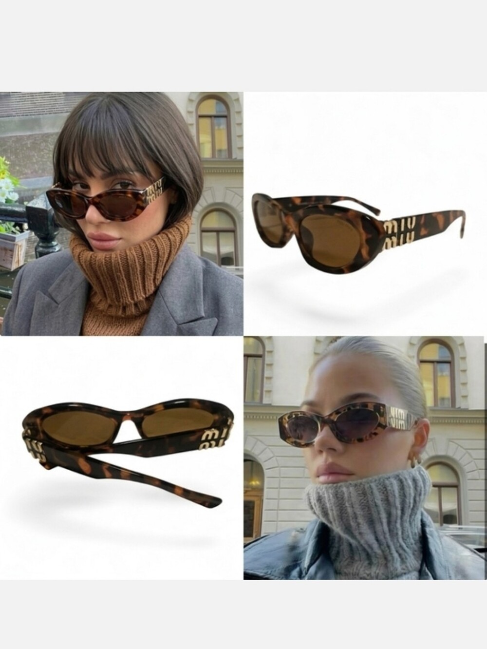 🔥NEW✨ Miu Miu ✨ Authentic Tortoiseshell Brown & Black Cat-Eye Sunglasses 😎 - Picture 12 of 16